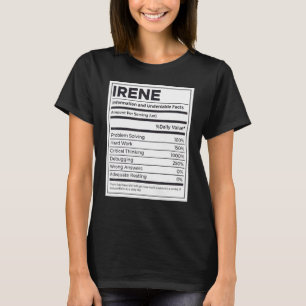 T-shirt Irene Nutrition Information Problème Résoudre Dur