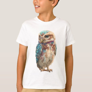 T-shirt Iridescent Rainbow Feathered Owlet Kids