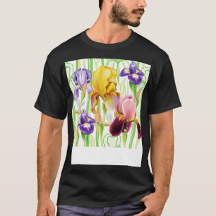 T-shirt Iris Fleurs Plante Jardinage
