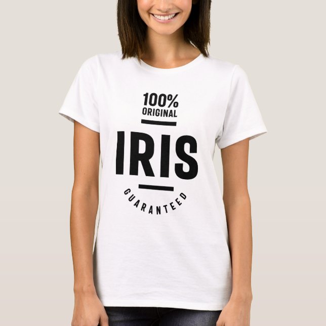T-shirt Iris Nom Personnalisé Anniversaire Cadeau (Devant)