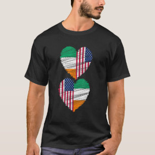 T-shirt Irish American Flag Heart Dual Citide Pride_3