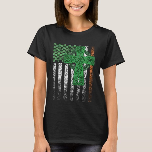 T-shirt Irish American Flag Ireland Flag St Patricks Day C (Devant)