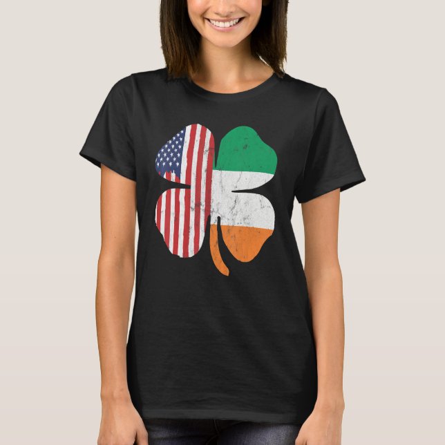 T-shirt Irish American Shamrock Design Outfit St. Patrick' (Devant)