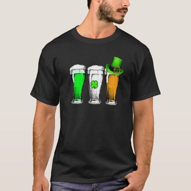 T-shirt Irish Beer Love Irlande Drapeau Jour de la Saint P (Devant)