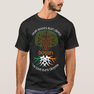 T-shirt Irish BOGAN Nom de famille Notre amour tourne plus