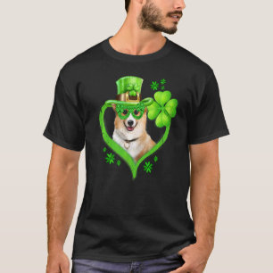 T-shirt Irish Corgi Chien Amour Trèfle St Patrick S Jour