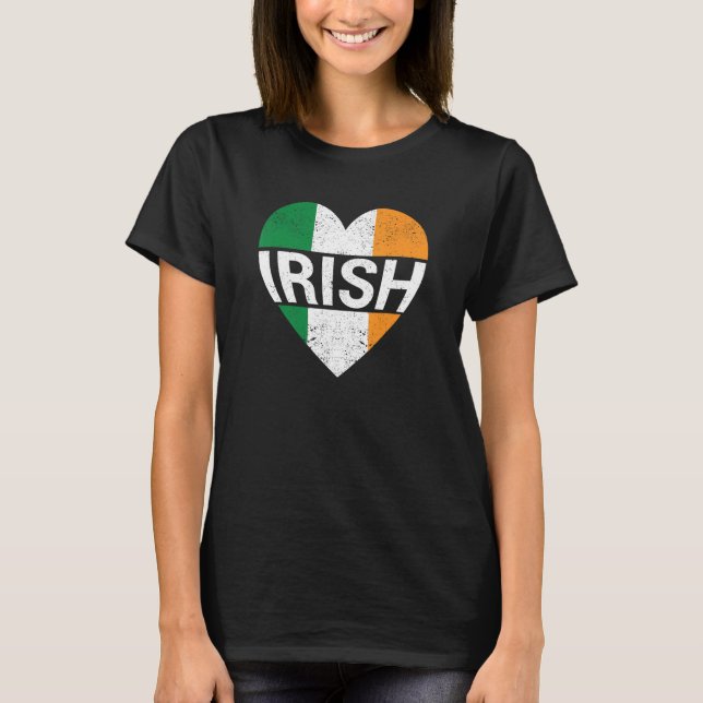 T-shirt Irish Flag Ireland Pride Funny Shamrock Leprechaun (Devant)