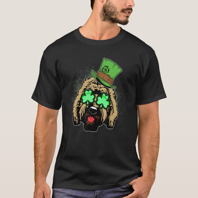 T-shirt Irish Goldendoodle Doodle Dog   St Patricks Day Pe (Devant)
