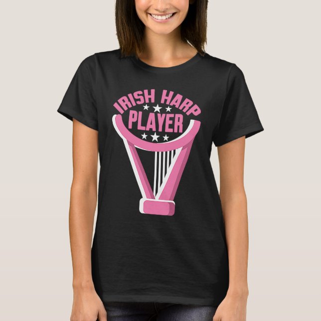 T-shirt Irish Harp Player Harp (Devant)