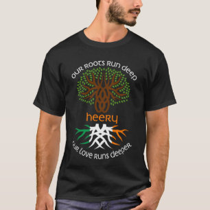T-shirt Irish HEERY Nom de famille Our Love Runs Deeper