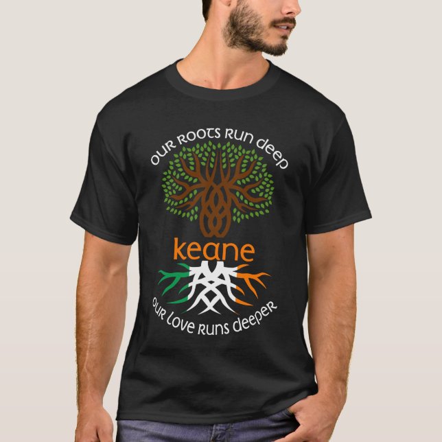 T-shirt Irish KEANE Nom De Famille Notre Amour Runs Deeper (Devant)