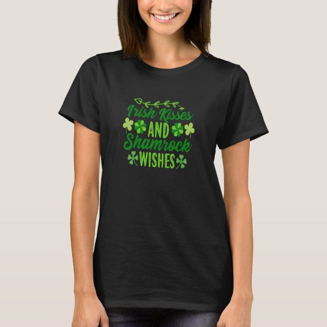 T-shirt Irish Kisses and Shamrock Wishes C (Devant)