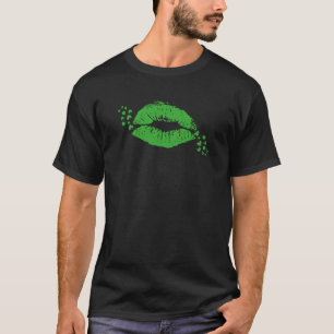 T-shirt Irish Kisses Green Lips Saint Patrick's Day Paddy'