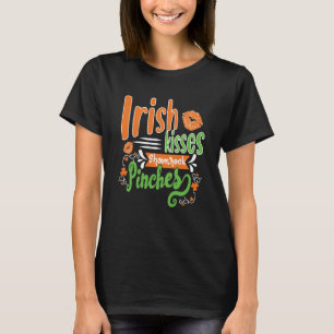 T-shirt Irish Kisses Shamrock Pinches St Patrick' Day