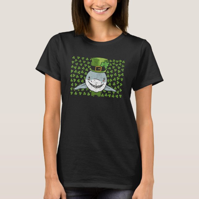 T-shirt Irish Leprechaun Shark Shamrock St Patricks Day An (Devant)