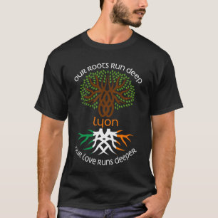 T-shirt Irish LYON Nom De Famille Notre Amour Runs Deeper