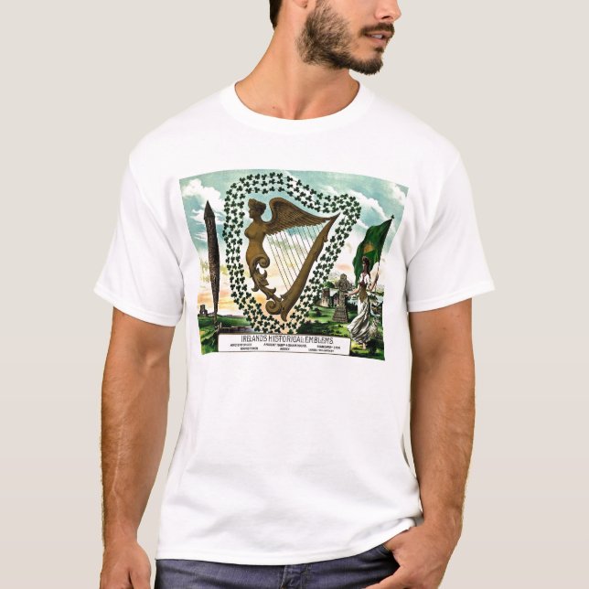 T-shirt Irish Pride Les Emblems de l'Irlande (Devant)