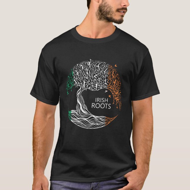 T-shirt Irish Roots, Irlande Flag Don (Devant)