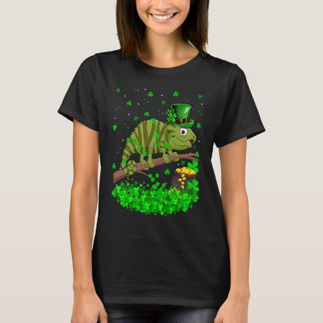 T-shirt Irish Shamrock Leprechaun Chameleon St Patrick's D (Devant)