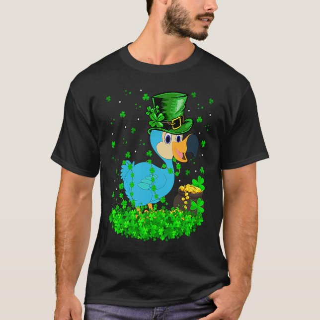 T-shirt Irish Shamrock Leprechaun Dodo Bird St Patrick's D (Devant)