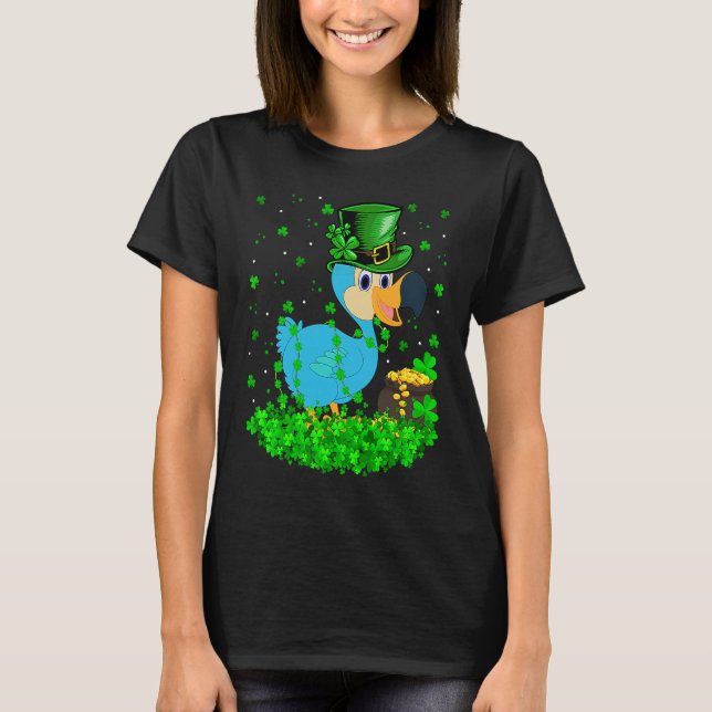 T-shirt Irish Shamrock Leprechaun Dodo Bird St Patrick's D (Devant)
