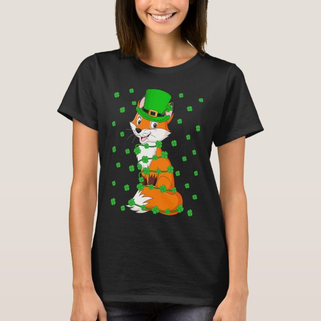 T-shirt Irish Shamrock Leprechaun Fox St Patrick's Day (Devant)