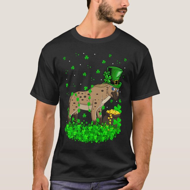 T-shirt Irish Shamrock Leprechaun Hyena St Patrick's Day (Devant)