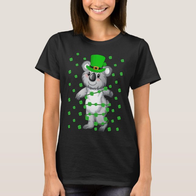 T-shirt Irish Shamrock Leprechaun Koala St Patrick's Day (Devant)