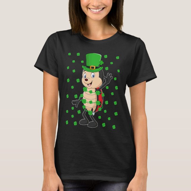 T-shirt Irish Shamrock Leprechaun Ladybug St Patrick's Day (Devant)