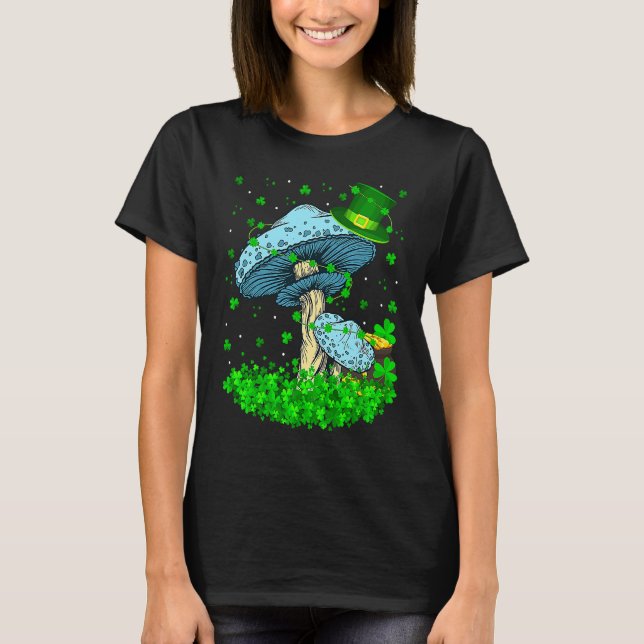 T-shirt Irish Shamrock Leprechaun Mushroom St Patrick's Da (Devant)