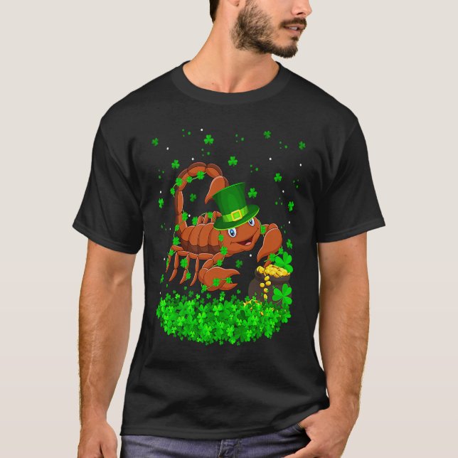 T-shirt Irish Shamrock Leprechaun Scorpion St Patrick's Da (Devant)
