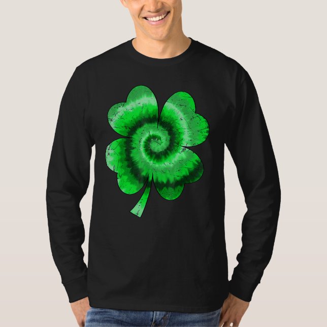 T-shirt Irish Shamrock Tie Dye Happy St Patrick's Day Go L (Devant)