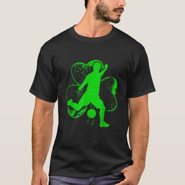 T-shirt Irish Soccer Shamrock Funny Irish St Patrick Day M (Devant)