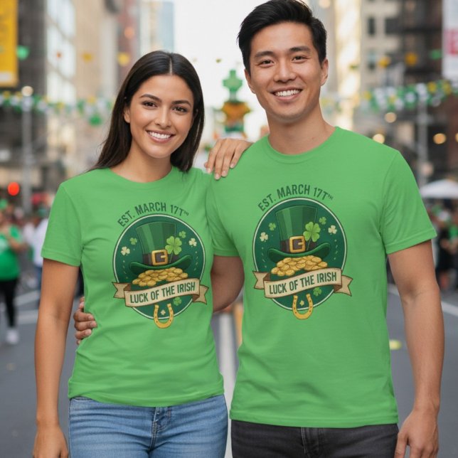 T-shirt Irish Soul Shamrock Shield St. Patrick's Day Tee (Créateur téléchargé)