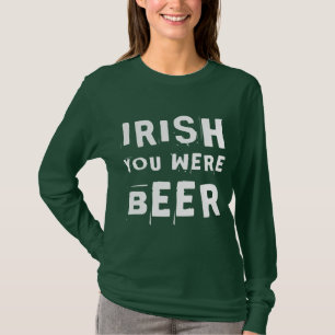 T-shirt Irish Tu Étais Bière