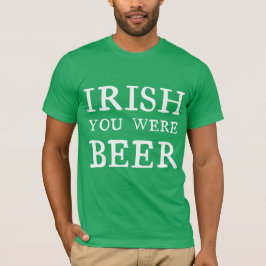 T-shirt Irish Tu Étais Bière