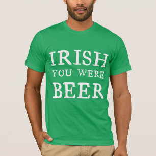 T-shirt Irish Tu Étais Bière