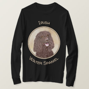 T-shirt Irish Water Spaniel Peinture - Original Dog Art