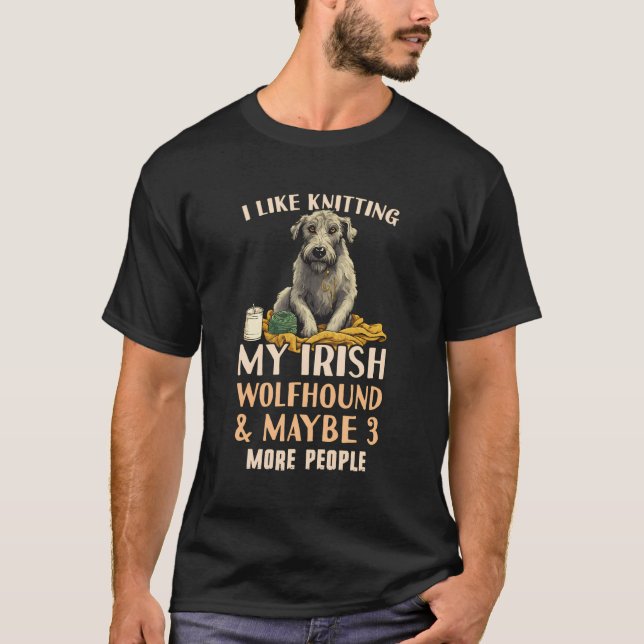 T-shirt Irish Wolfhound Maman Outfit Irish Wolfhound Knitt (Devant)