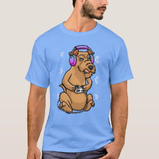 T-shirt Irisherrier Dog Gamer Video Game Gaming Irish fami
