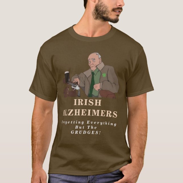 T-shirt Irlandais Alzheimer's Funny St. Paddy Gangster T-S (Devant)