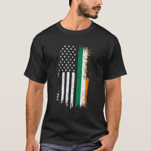 T-shirt Irlandais American Flag Pride Irlande Usa