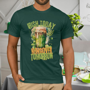 T-shirt Irlandais Beer Clover Grunge Funny St Patrick Day 