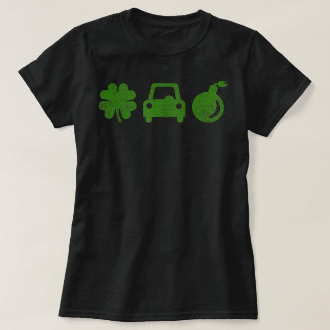 T-shirt Irlandais Bombe de Jour de la Saint Patrick Alcool (Design devant)