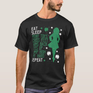 T-shirt Irlandais Dance Ceili Instructeur Stepdance Eat Sl