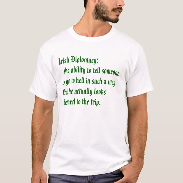 T-shirt irlandais de diplomate (Devant)