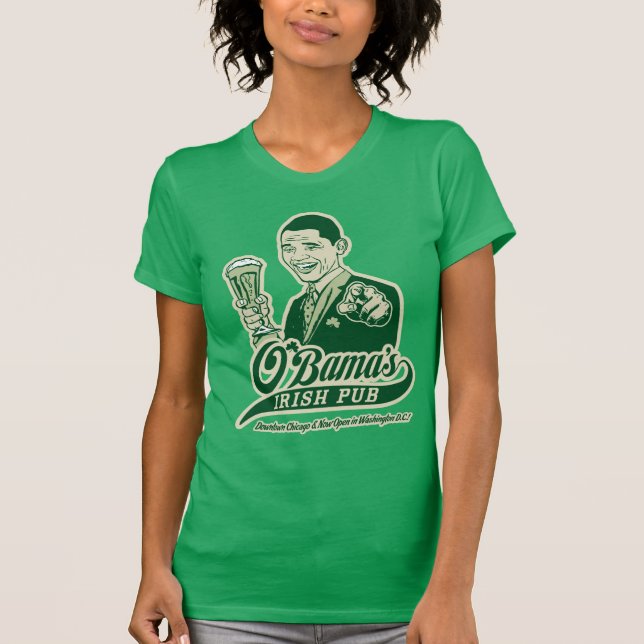 T-shirt irlandais du Pub d'Obama (Devant)