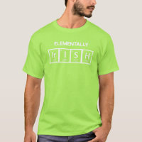Irlandais élémentaire sur Lime Green Tee - shirt