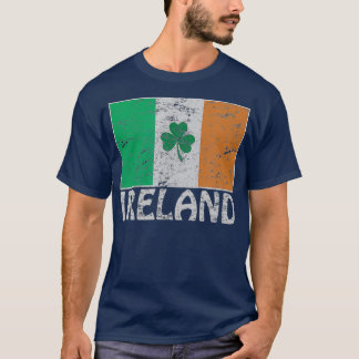 T-shirt Irlandais en détresse Shamrock du drapeau Cool irl