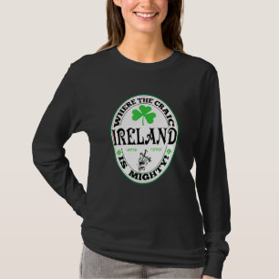 T-shirt Irlandais Gaelic Drôle Dire Irlande Où Craic
